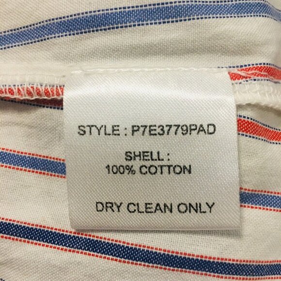 PARKER Dane Off Shoulder Embroidered 3/4 Sleeves Stripe Scallop Blouse XS NEW - Picture 11 of 12